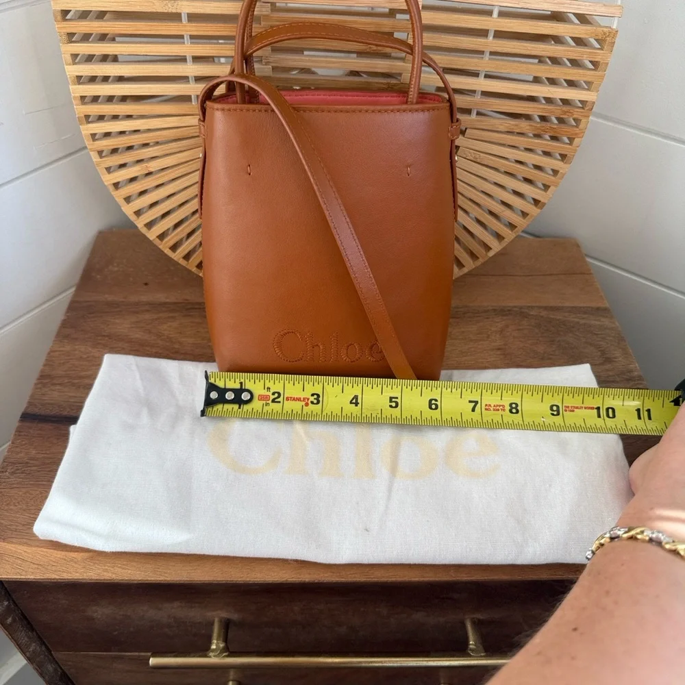 Chloe micro sense bag in caramel - Picture 5 of 16